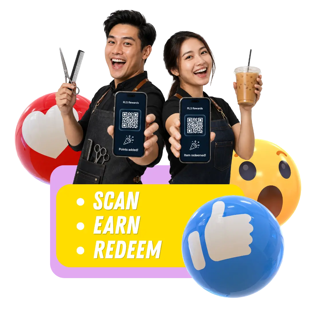 Member scanning their loyalty QR code on a phone